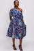 Ankara Floral Midi Dress