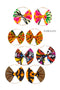 African Ankara Print Earrings-Pink