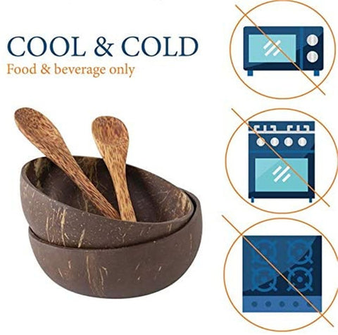 Nawaatu- Coconut Bowls and two spoons