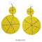 Handmade African Beaded Earrings-Yellow
