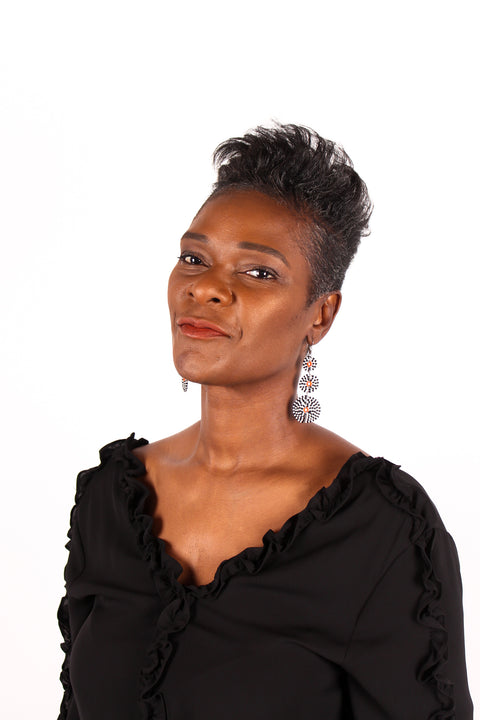 African Statement Beaded Earrings