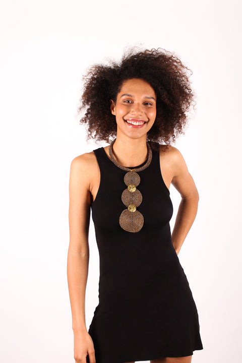 African Statement Round Shape Necklace