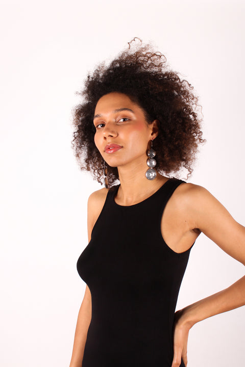 African Tribal Long Statement Earrings