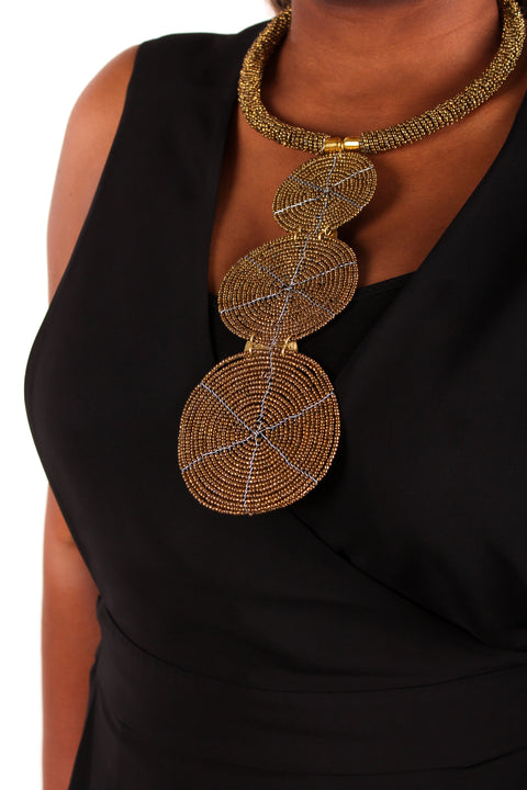 African Statement Round Shape Necklace