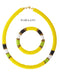African Maasai Tribal Beaded Necklace and Bangle Set- Yellow