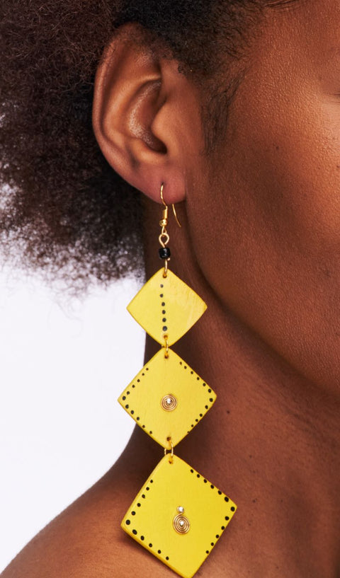 Wooden Handmade Fashion Earrings